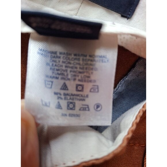 Lands End Womens Rust Chino Pants Size 10 Flat Front Straight Leg Preppy Office - Picture 4 of 8